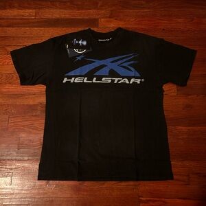 Hellstar Gel Logo Tee Black/Blue